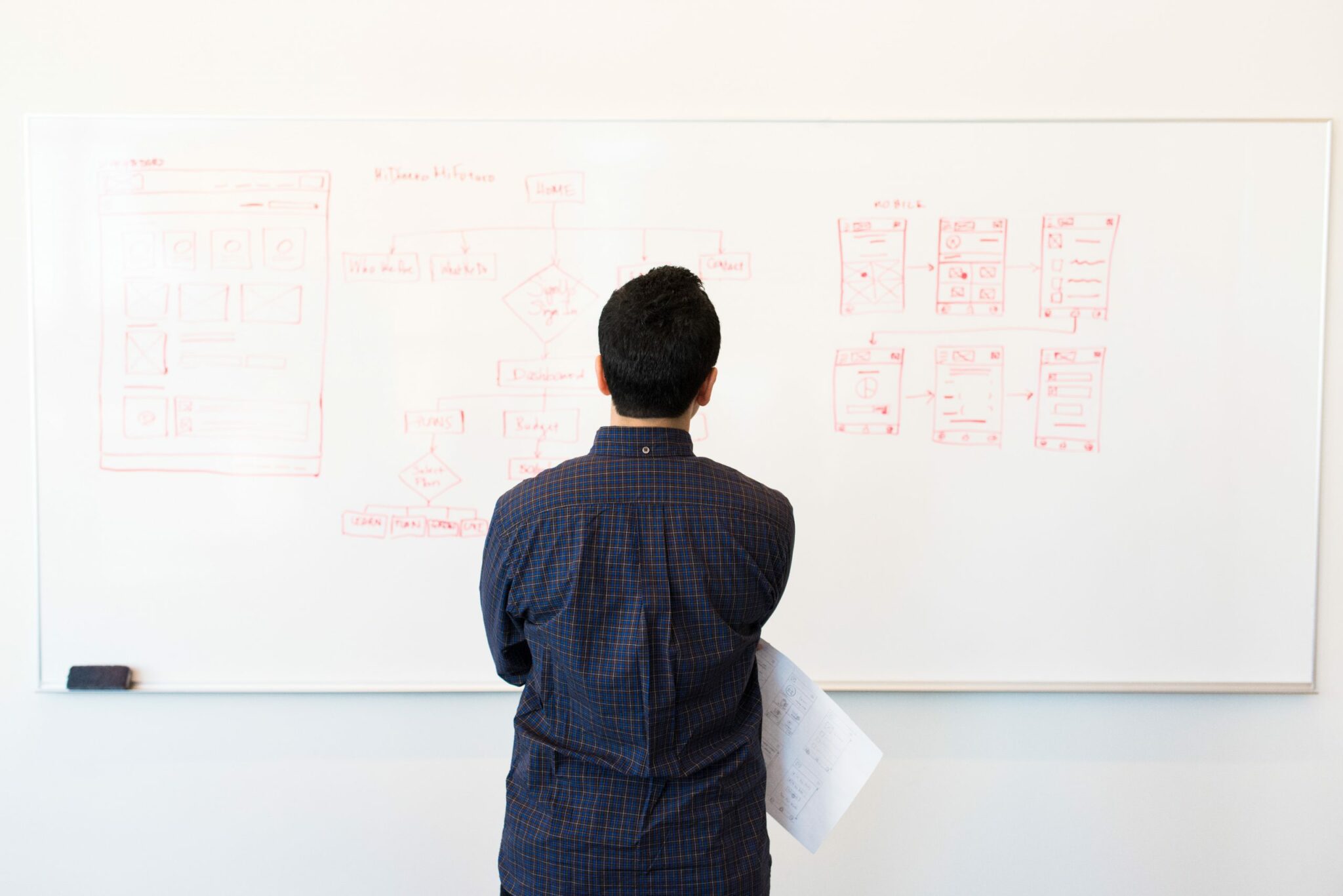 Man looking at RFP scope of work