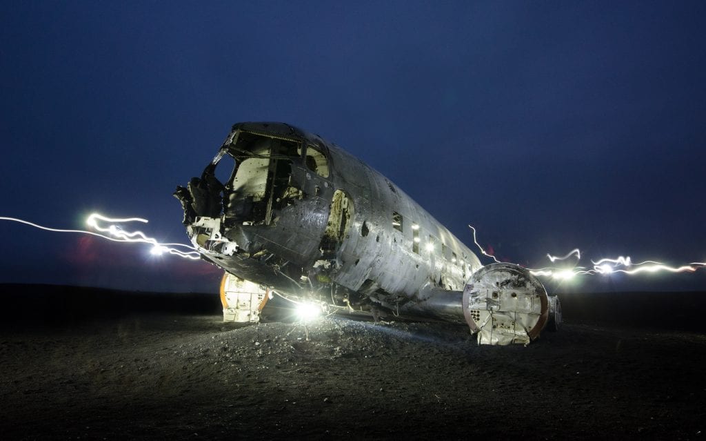picture of a crashed plane
