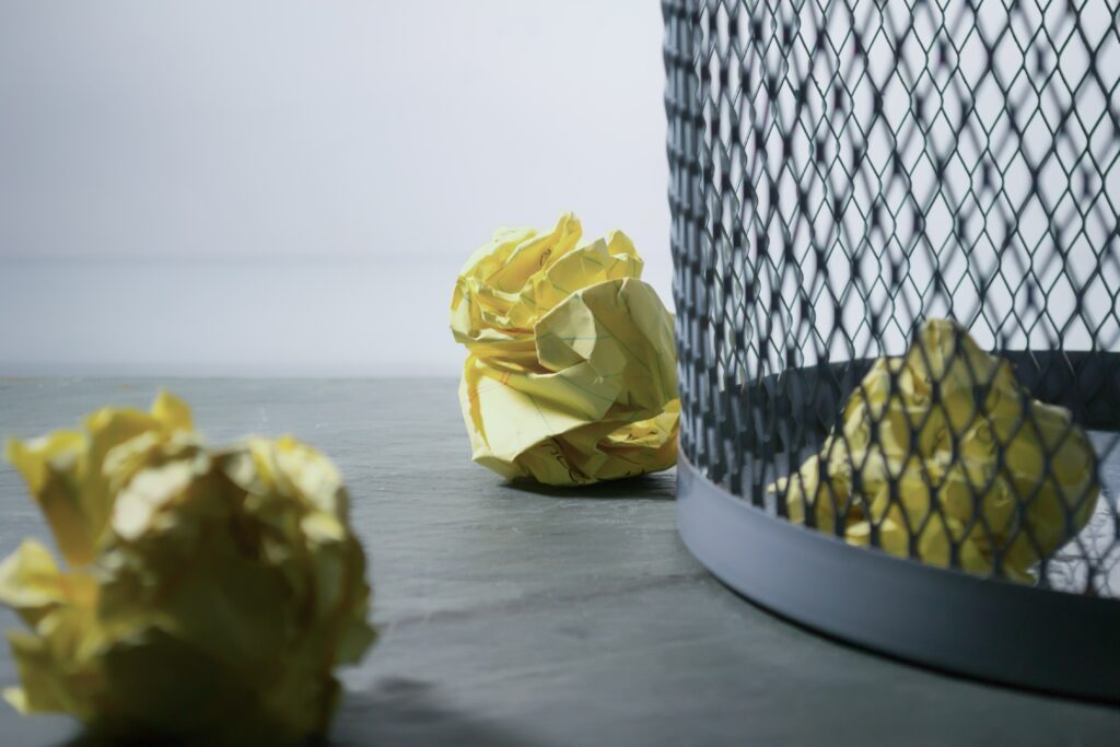Your Bid Proposal sitting in the trash. 