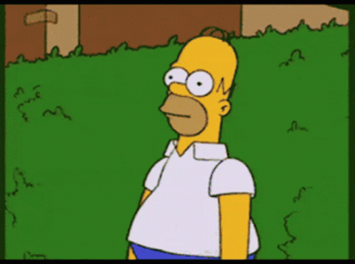 Homer Simpson in the bush GIF experience