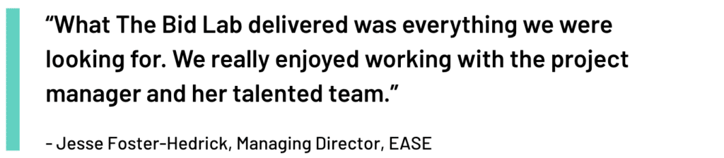 How The Bid Lab Empowered EASE With Response Research & Support